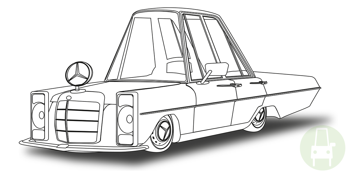 my car 230e_mercedes benz drawing